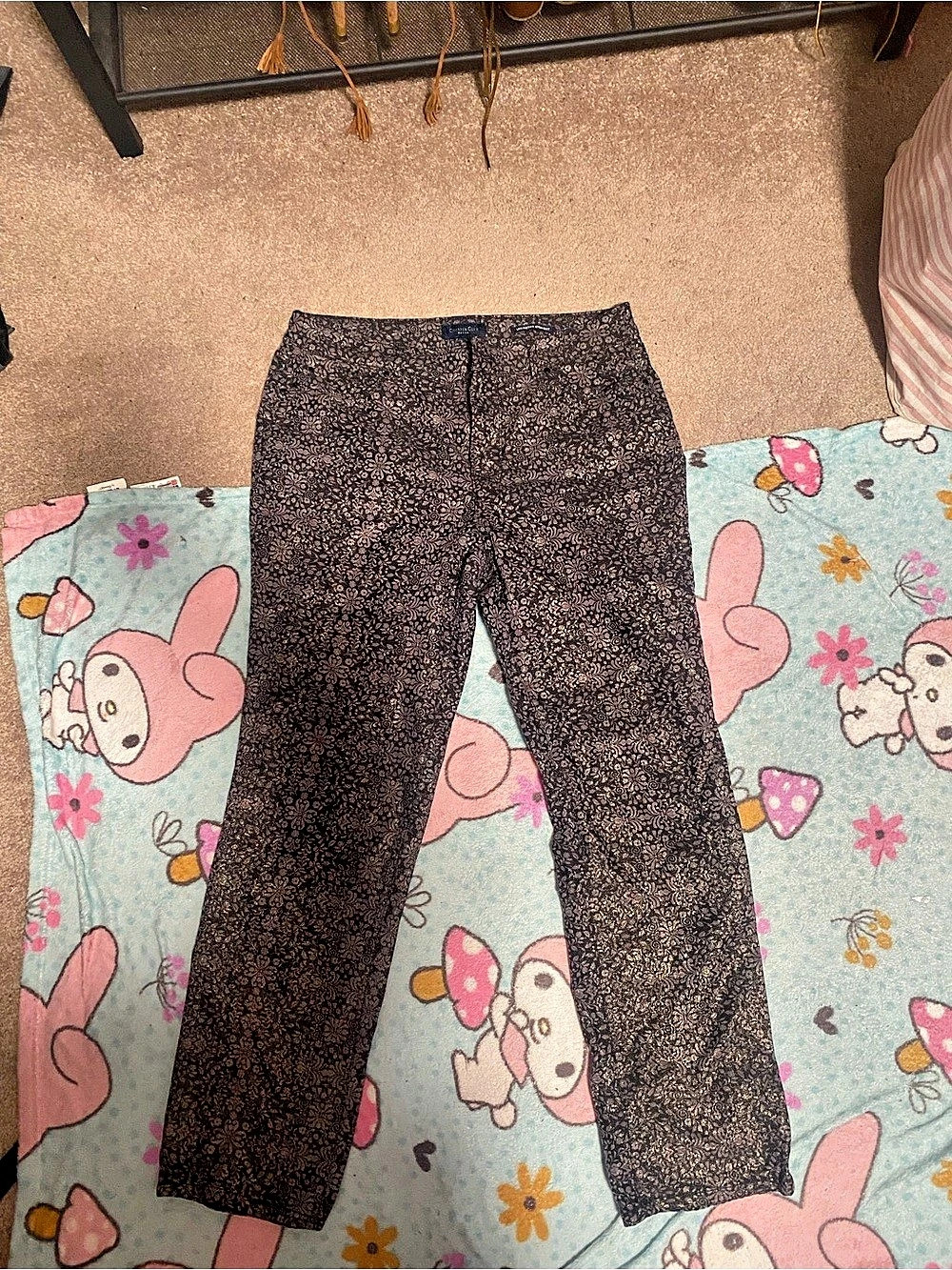 Floral Straight-Leg Pants
